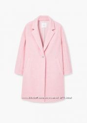 Жіноче рожеве пальто оверсайз вовна m-l mango оригінал