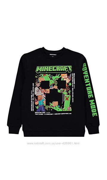 Чорний світшот толстовка minecraft george на хлопчика 8-9 років