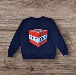 Темно-синій світшот толстовка minecraft dunnes на хлопчика 8 років