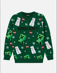 Зелений светр джемпер minecraft primark на хлопчика 8-9 та 9-10 років