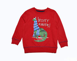 Новорічний червоний світшот реглан толстовка george на хлопчика 3-4 роки