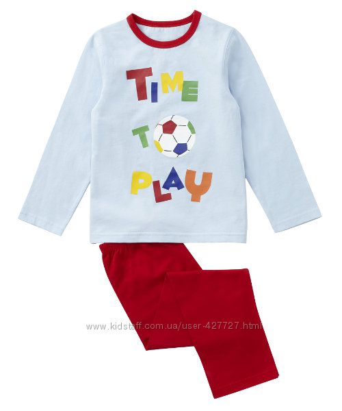  пижама, человечек mothercare, с футбольным мячом, размер 4-5 лет