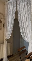 Очень красивый кружевной тюль . ИКЕА . В наличии .
