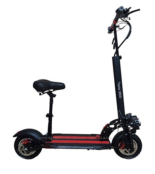 Електросамокат Tesla 3800 з сидінням.