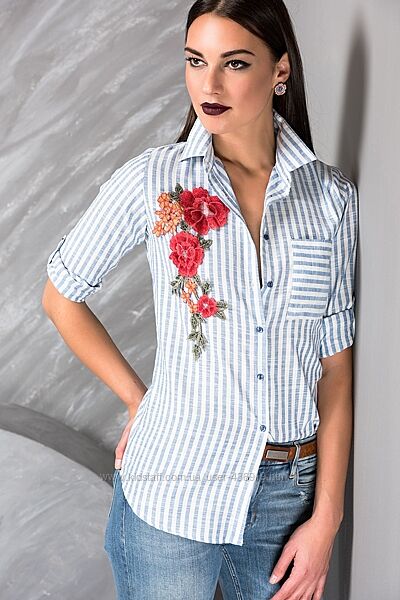женская рубашка Cool&Sexy, фирменная Турция, размер M-L, хлопок