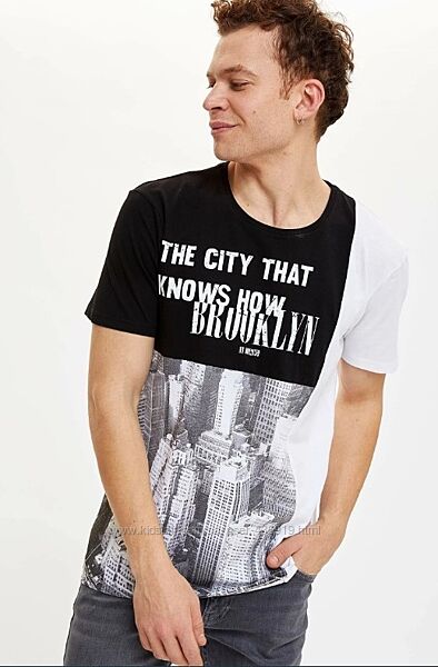 Мужская футболка Defacto / Дефакто The city that knows how Brooklyn