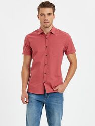 Розовая мужская рубашка LC Waikiki/ ЛС Вайкики с карманом на груди