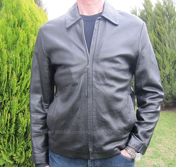 Кожаная мужская куртка  M 