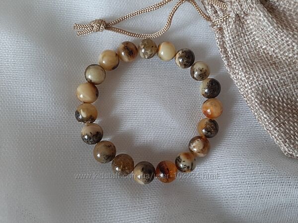 Браслет з балтійського бурштину 12г 16-18см