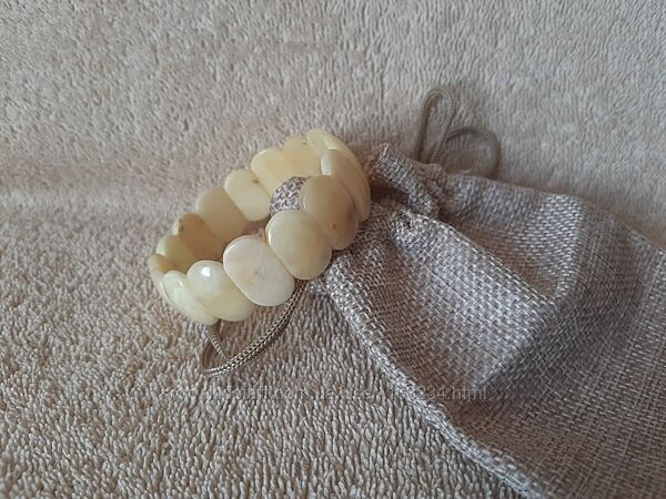 янтарний бурштиновий браслет 15,5-17,5 см