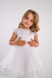 Нарядное белое платье Джия Suzie, для девочек 3-5 лет