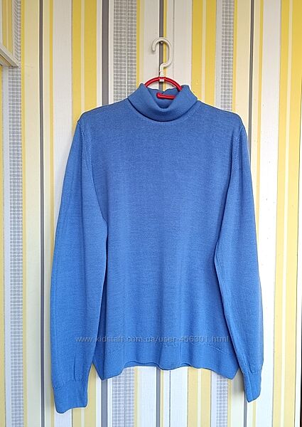 Светр р.22 євро р.50 Marks&Spencer джемпер 100 вовна гольф батал великий