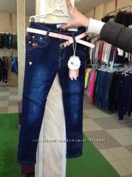 Утепленные джинсы на девочку.