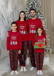 Дитяча новорічна піжама сімейні новорічні піжами family look 