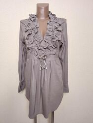 Блуза туника платье mini в цвете визон elisabetta franchi /2849/