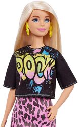 Кукла Барби Barbie Fashionistas Doll 155  Blond Hair  Rock Tee and Skirt