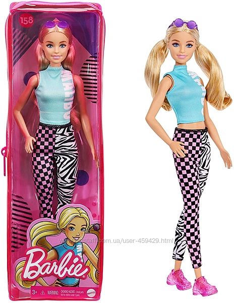 Кукла Barbie Fashionistas 158 Long Blonde Pigtails Wearing Teal Sport Top