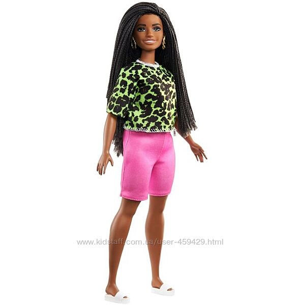 Кукла Барби Barbie Fashionistas Doll 144 with Long Braids in Neon Look
