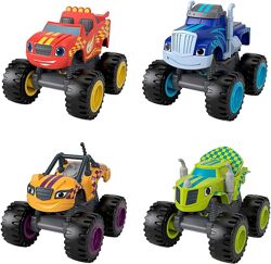 Набір з 4шт. Вспыш и чудо машинки Fisher-Price Blaze and the Monster Machin