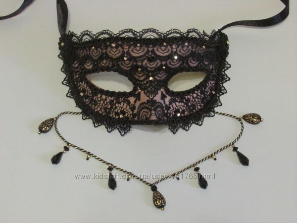 Розкішна жіноча карнавальна маска з підвіскою