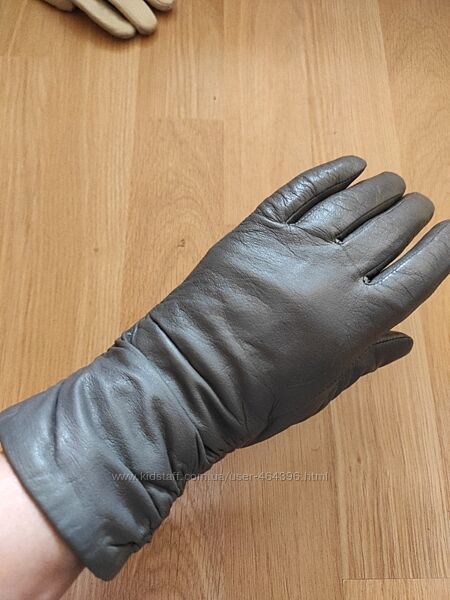Перчатки кожаные утеплённые