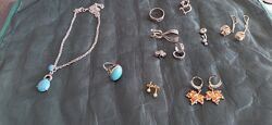 Каблучка , сережки з срібла, бірюза, бурштин