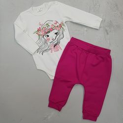 Комплект бодік та штани для дівчинки