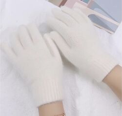 Зимние женские перчатки 100 кашемир