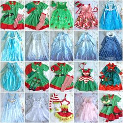 Новогодние карнавальные костюмы платья для девочек 2-13 лет