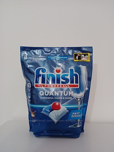 Таблетки для посудомийної машинки Finish Quantum All in 1 -60 шт