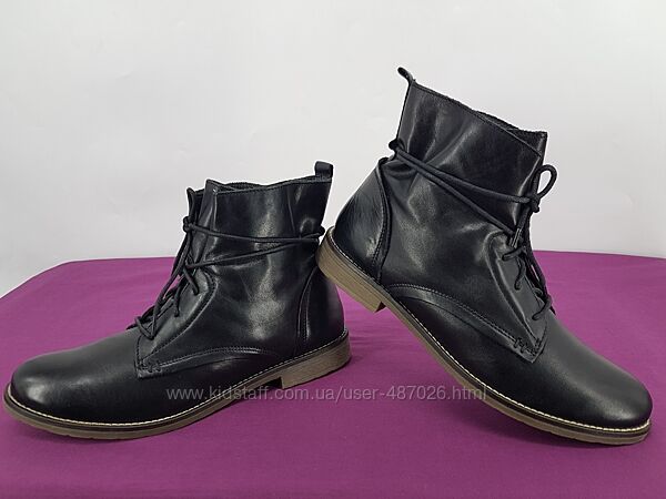 Кожаные ботинки 5 th Avenue eur-41 стелька 26,5 см на стопу 25,5 см