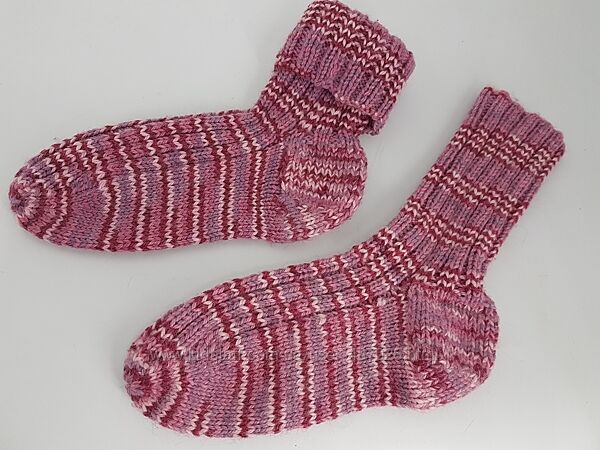 Шерстяные вязаные носки, ручная работа, размер от 37 до 40