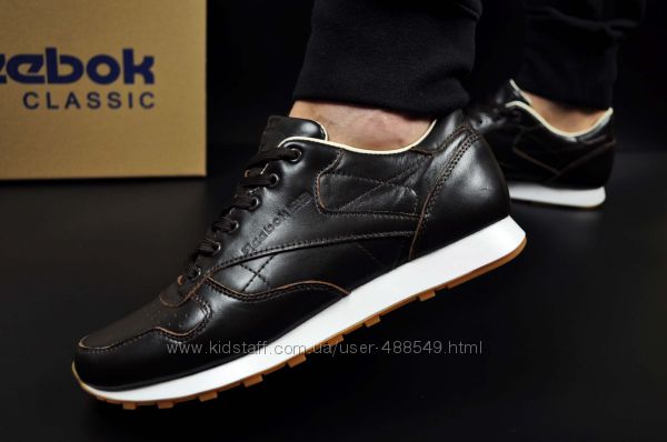 Кроссовки мужские Reebok Classic brown натур. кожа 