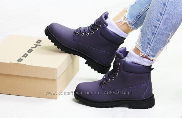 Зимние женские ботинки Timberland violet