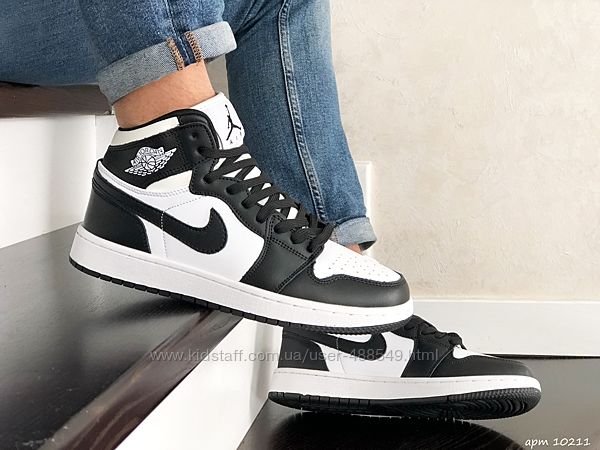 Кроcсовки мужские Nike Air Jordan, черные с белым 41-46р