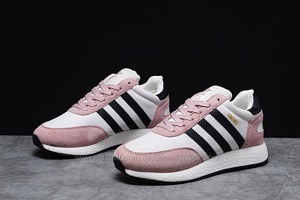 Зимние женские кроссовки Adidas Iniki, розовые, мех