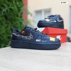 Кроссовки подростковые Nike Air Force 1, черные, разноцвет