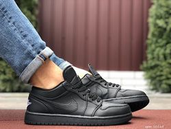 Кроссовки мужские низкие Nike Air Jordan 1 Low, черные