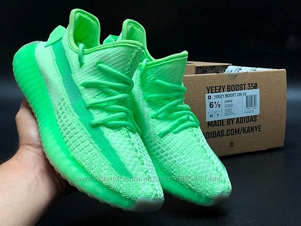  Кроссовки мужские Adidas Yeezy Boost 350 v2 , салатовый