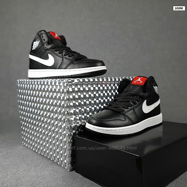  Кроссовки мужские Nike Air Jordan, черные с белым