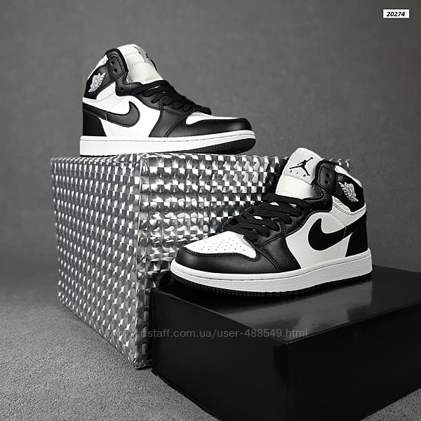  Кроссовки мужские Nike Air Jordan, белые с черным