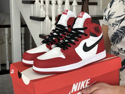 Кроссовки мужские Nike Air Jordan, белые с красным