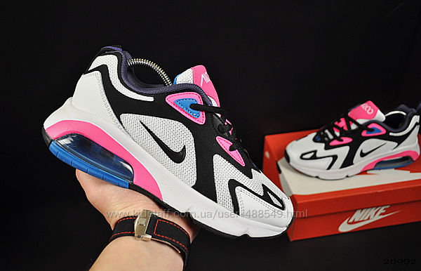 Кроссовки женские Nike air max 200, белые с розовым