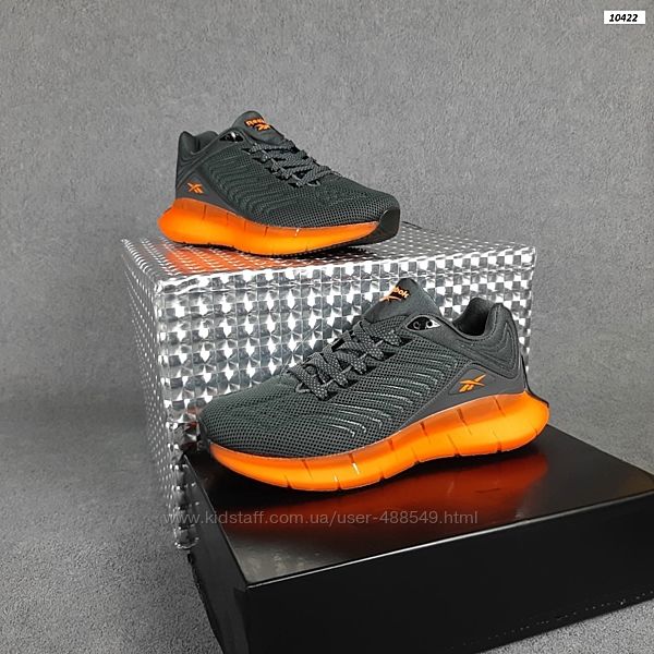 Кроссовки мужские Reebok Zig Kinetica, серые с оранжевым