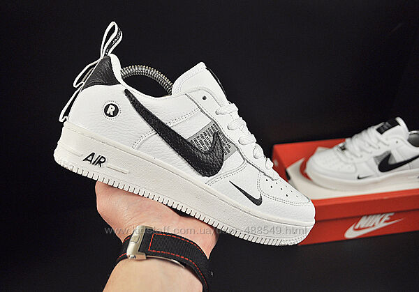 Кроссовки женские Nike Air Force 1, белые с черным