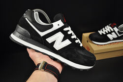 Кроссовки мужские New Balance, черные с белым, 41-46р