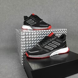 Кроссовки мужские Adidas Nova Run, черные с красным
