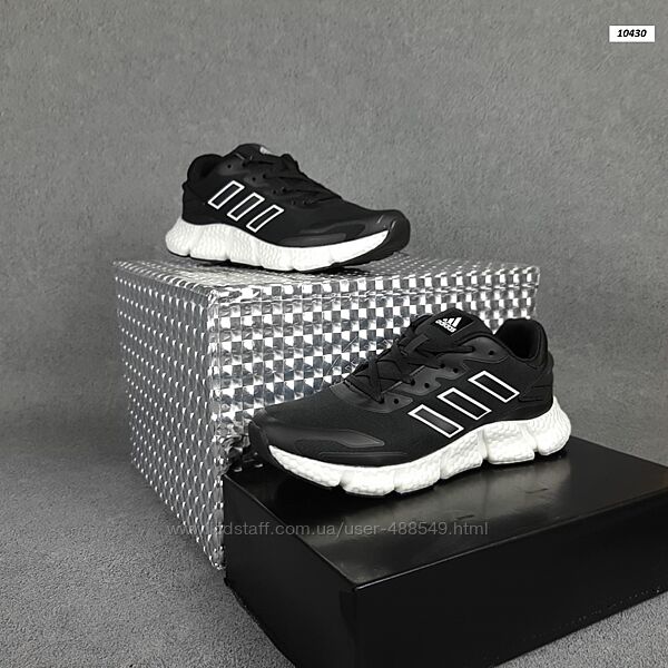 Кроссовки мужские Adidas Чёрные на белой