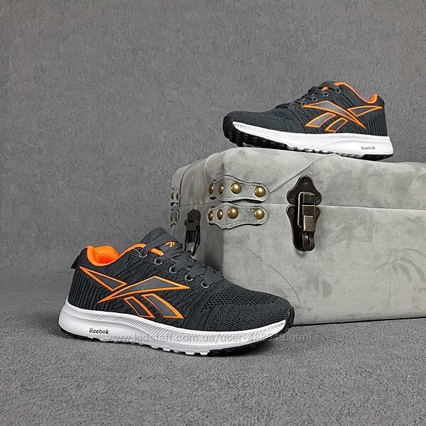 Кроссовки Reebok Серые с оранжевым