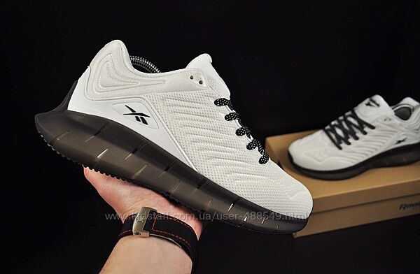 Кроссовки мужские Reebok Zig Kinetica, белые с черным